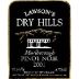 Lawson's Dry Hills Pinot Noir 2001 Front Label