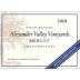 Alexander Valley Vineyards Merlot (half-bottle) 2001 Front Label