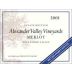 Alexander Valley Vineyards Merlot 2001 Front Label