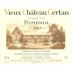 Vieux Chateau Certan 2001 Front Label