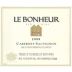 Le Bonheur Cabernet Sauvignon 1999 Front Label