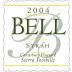 Bell Wine Cellars Canterbury Vineyard Syrah 2004 Front Label
