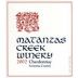 Matanzas Creek Sonoma County Chardonnay 2002 Front Label