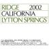 Ridge Lytton Springs Zinfandel 2002 Front Label