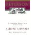 Peterson Bradford Mountain Cabernet Sauvignon 1996 Front Label