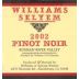 Williams Selyem Russian River Valley Pinot Noir 2002 Front Label
