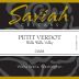 Saviah Petit Verdot 2008 Front Label