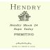 Hendry Block 24 Primitivo 2003 Front Label
