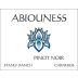 Abiouness Wines Stanly Ranch Pinot Noir 2012 Front Label