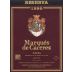 Marques de Caceres Rioja Reserva 1996 Front Label