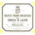 Chateau Pichon Longueville Comtesse de Lalande 2000 Front Label