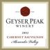 Geyser Peak Cabernet Sauvignon 2002 Front Label