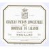 Chateau Pichon Longueville Comtesse de Lalande 2002 Front Label