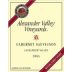 Alexander Valley Vineyards Cabernet Sauvignon 2003 Front Label