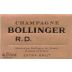 Bollinger R.D. Extra Brut 1981 Front Label