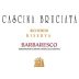 Cascina Bruciata Barbaresco Rio Sordo Riserva 2008 Front Label