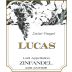 The Lucas Winery, CA ZinStar Zinfandel 2014 Front Label