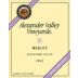 Alexander Valley Vineyards Merlot 2003 Front Label