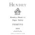 Hendry Block 24 Primitivo 2006 Front Label