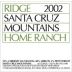 Ridge Home Ranch 2002 Front Label