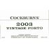 Cockburn's Vintage Port 2003 Front Label