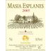 Capafons-Osso Masia Esplanes 2005 Front Label