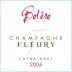 Champagne Fleury Bolero Extra Brut 2004 Front Label