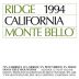 Ridge Monte Bello 1994 Front Label