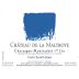 Chateau de la Maltroye Chassagne Montrachet Clos St. Jean Rouge 2011 Front Label