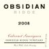 Tricycle Wine Company Obsidian Ridge Cabernet Sauvignon 2008 Front Label
