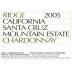 Ridge Santa Cruz Chardonnay 2005 Front Label
