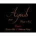 Ayoub Vineyard Estate Pinot Noir 2009 Front Label