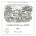 Chateau Lafite Rothschild Carruades de Lafite 2012 Front Label