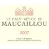 Chateau Maucaillou Le Haut-Medoc de Maucaillou 2007 Front Label
