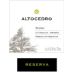 Altocedro Reserva Malbec 2003 Front Label