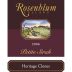 Rosenblum Cellars Heritage Clones Petite Sirah 2006 Front Label