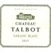 Chateau Talbot Caillou Blanc 2013 Front Label