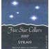 Five Star Cellars Syrah 2007 Front Label