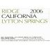 Ridge Lytton Springs Zinfandel 2006 Front Label