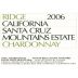 Ridge Santa Cruz Chardonnay 2006 Front Label