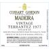 Cossart Gordon Madeira Terrantez 1977 Front Label