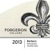 Forgeron Barbera 2013 Front Label
