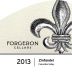 Forgeron Zinfandel 2013 Front Label