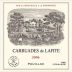Chateau Lafite Rothschild Carruades de Lafite 2006 Front Label