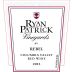 Ryan Patrick Rebel Red 2013 Front Label