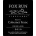 Fox Run Vineyards Reserve Cabernet Franc 2010 Front Label