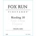 Fox Run Vineyards Lake Dana Vineyard Riesling 12 2012 Front Label