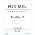 Fox Run Vineyards Lake Dana Vineyard Riesling10 2010 Front Label
