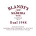 Blandy's Bual Madeira 1948 Front Label