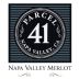 Nine North Wine Company Parcel 41 Merlot 2015 Front Label